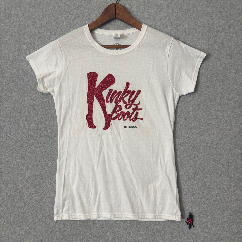 Kinky Boots The Musical Women's Large T-Shirt Broadway Merch Glitter Graphic Tee